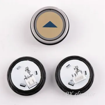 D Type Round Button Glass Word Chip Switch for Elevator Door Parts