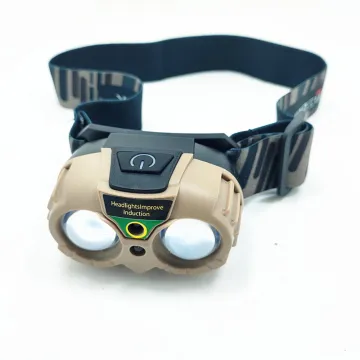 2000LM Induction Bright Rechargeable LED Headlamp - Waterproof ABS Material
