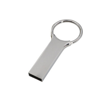 Mini memoria USB de metal con llavero