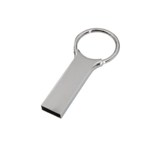 Mini metalen USB-stick met sleutelhanger