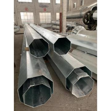 Galvanized 100ft octagonal transmission steel pole