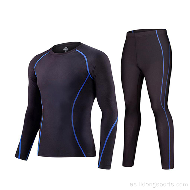 Compresión fit seca Men atletismo gimnasio de gimnasio ropa