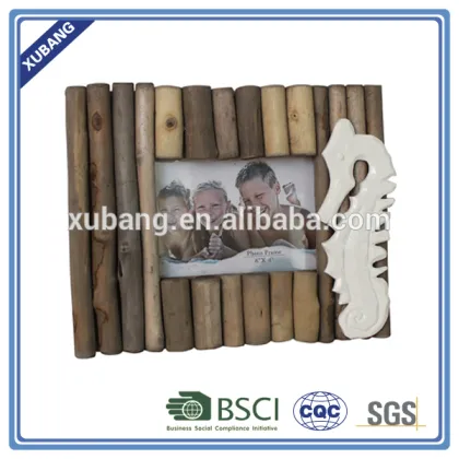 Wholesale hot promotion driftWood Photo frame with bird 5*7"