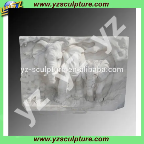 stone relief with elephant statue for decoration hot sale