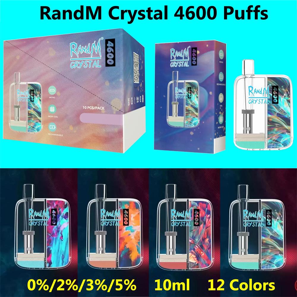 Bán buôn Randm Crystal dùng một lần dùng một lần thuốc lá điện tử 4600 Puffs