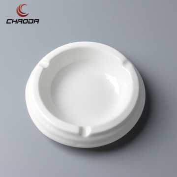 Custom Logo 4.5 inch Round Ceramic Ashtray - Modern Design Smoking Accessory
