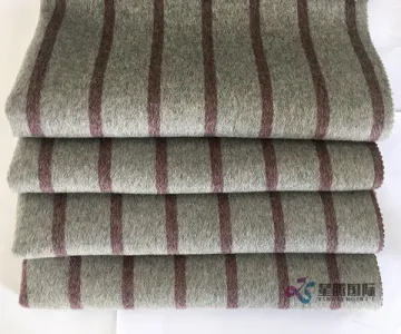Red Vertical Stripe 100% Wool Fabric