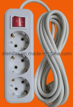 European Power Socket Three-Way Socket (E8003ES)