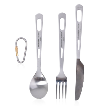 Boundless Voyage Titanium Cutlery Set - Ultralight Spoon Fork Knife for Camping
