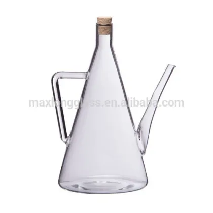 Handmade 500ml Glass oil pot