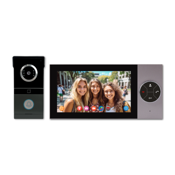 7-inch Tuya WiFi Video Intercom with 1080P Color Touch Screen, Swipe to Unlock, Motion Detection, and Tuya Smart Remote View System