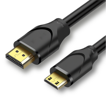 ความเร็วสูง 19+1 HD 1M ตัวผู้ถึงตัวผู้ HDMI ไปยังสายเคเบิล Mini HDMI สำหรับ HDTV, แท็บเล็ต, จอภาพ, กล้อง, แล็ปท็อป, การเชื่อมต่อทีวี