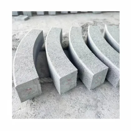 Affordable G654 Grey Granite Kerbstones and Bend Curbstones