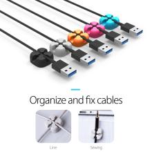 Mobile Phone Data Cable Organizer For Data Cable Earphone Cable Audio Solid Desk Wire Clip Organizer Cable Winder Accessories