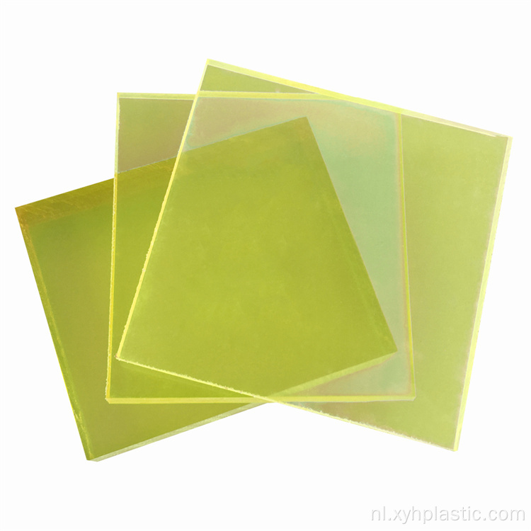 Transparante gele dikte 1-120 mm PU-plaat voor verpakking