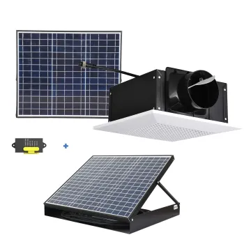 Sunny DC Vent Kits: 80W Solar-Powered Ceiling Exhaust Fan for Livingroom and Bathroom