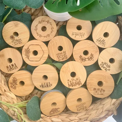 Best Seller: Custom Logo Coffee Glass Tumbler - 16oz Libbey Classic Soda Beer Glass with Bamboo Lid and Glass Straw