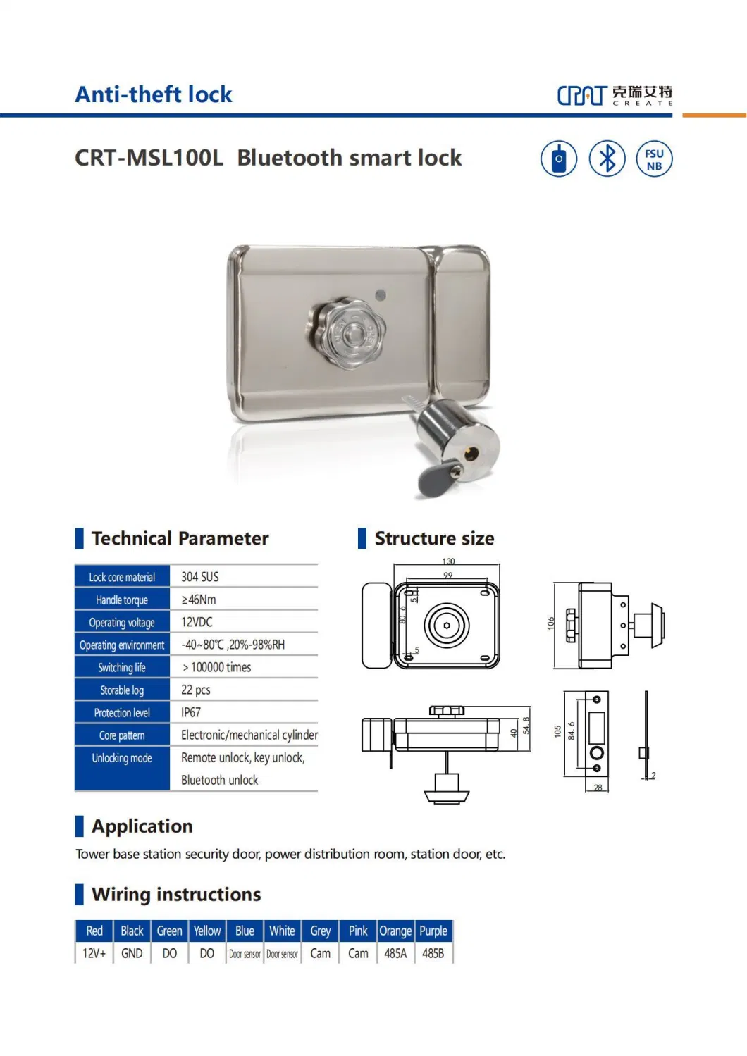 Chiave di controllo remoto Centro incentrato Bluetooth Bluetooth Passive Spiritual Lock