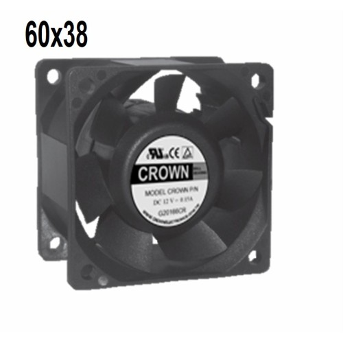 Ventilador de corona 6038 ventilador de enfriamiento ventilador axial