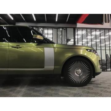 Glossy City Bamboo Green metallic foil Vinyl wrap