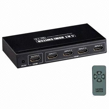 HDMI adapter, 4-input to 1 output with 4-way switch