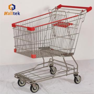 Cheap grey Asian metal Grocery Trolley