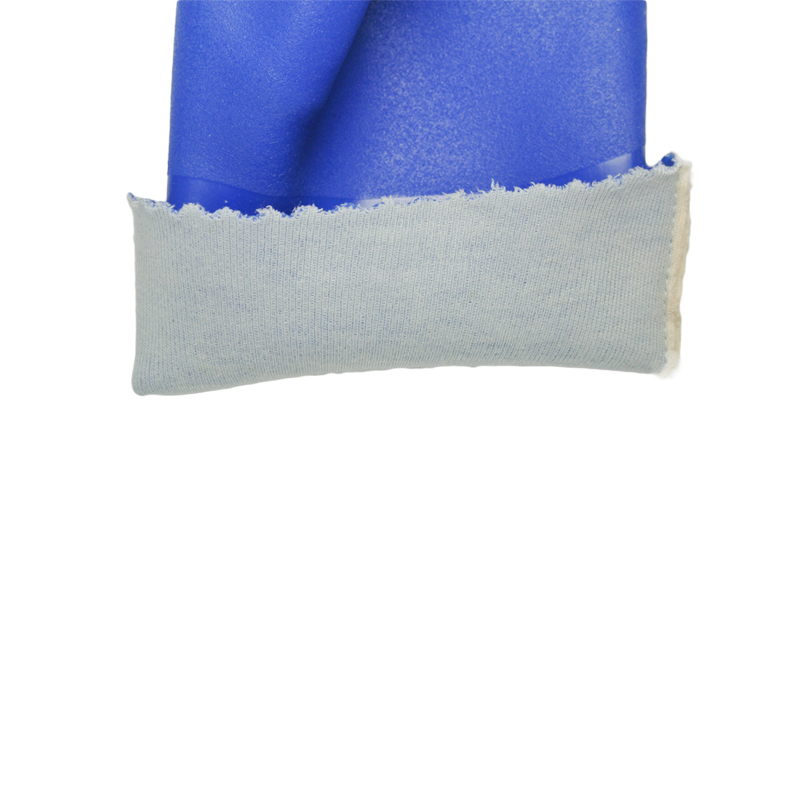 blue PVC coated gloves