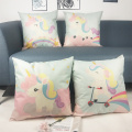 Zestaw poszewek na poduszki Unicorn Pink Cute Animal Dekoracyjna poszewka na poduszkę Poszewka na sofę Sypialnia Sofa samochodowa 18 x 18 cali