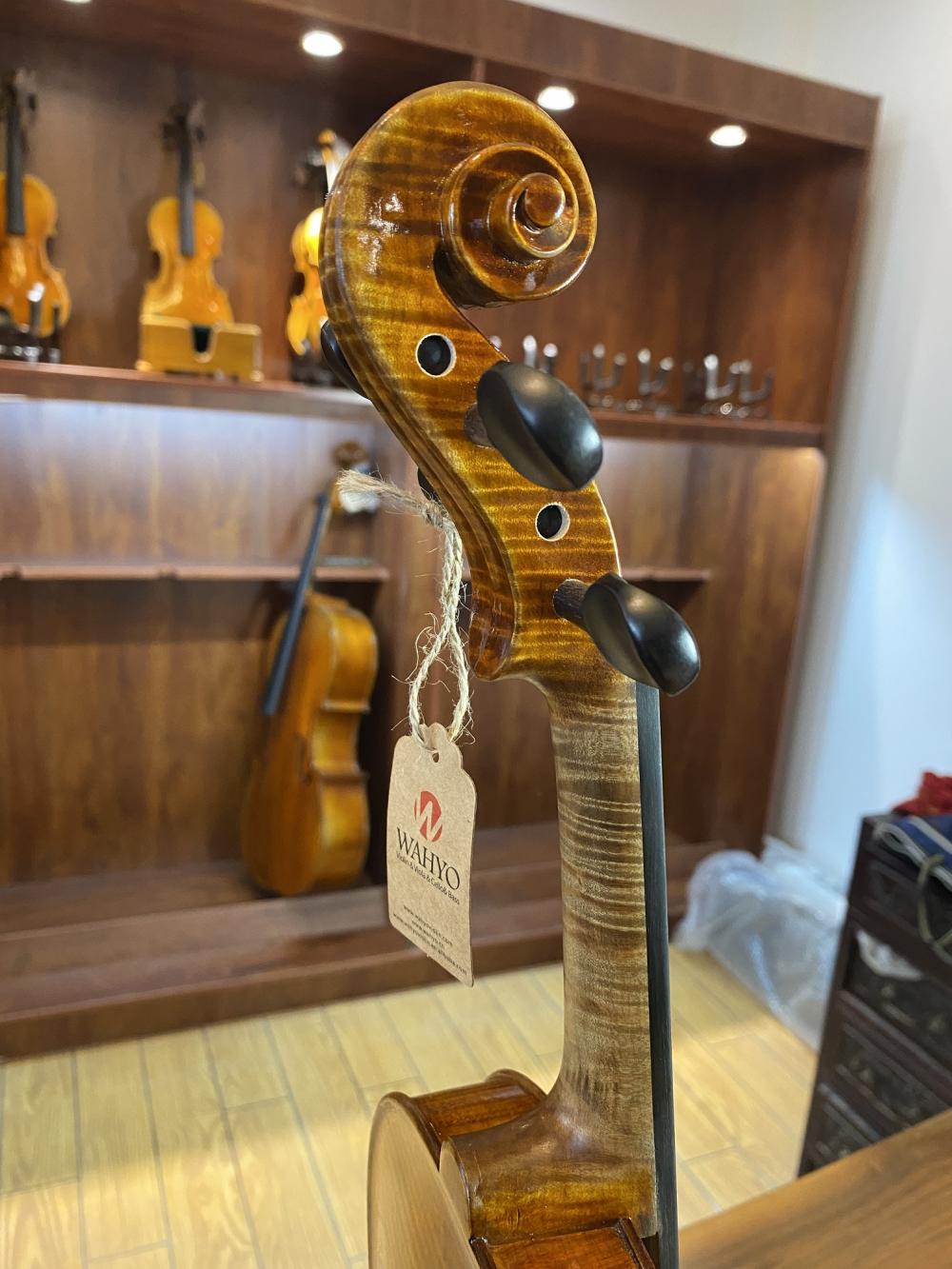 Flame Maple 4/4 Advanced Violin Handmade Oil Violin Violin