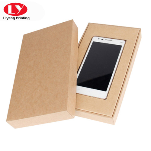 Custom Brown Paperboard Cellphone Packing Box