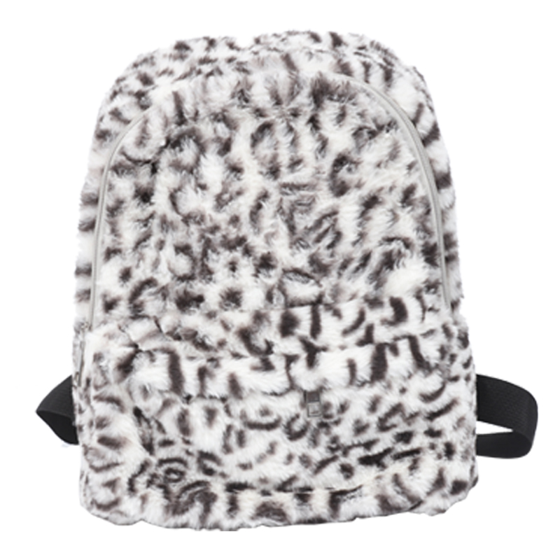 Plush leopard print Backpack Toddler Baby Girl Boy School Bag for kids school bags