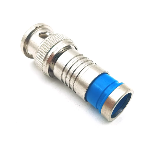 BNC Male Quad Shield Compression Coax Connector