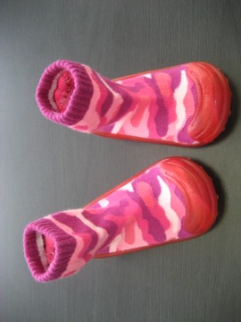Pink camouflage Jacquard Baby Socks Silicone Bottom rubber bottom baby socks cusotmize baby sock shoes spring autumn baby shoes