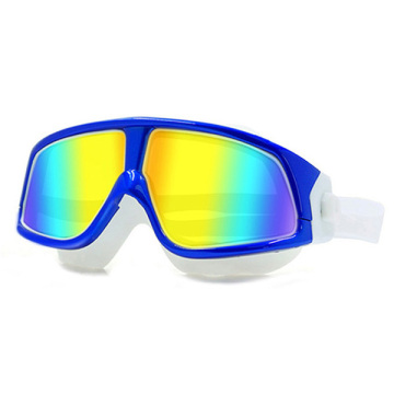 Silicone Waterproof Swimming Goggles with Anti-Fog Eye Protection and Plastic Case