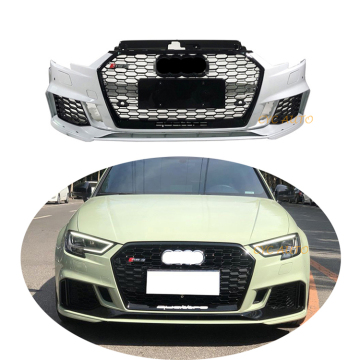 Auto Bodykit RS3 vordere Stoßfänger mit Kühlergrill für Audi A3 S3 Sportback 8v 2016-2019