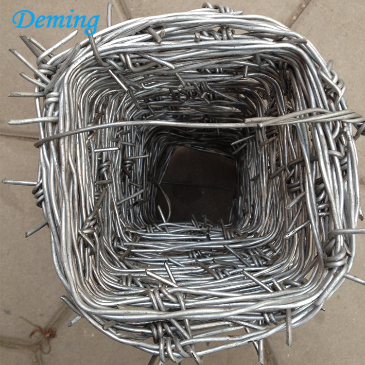 double strands galvanized barbed wire weight per roll