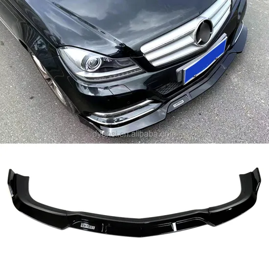 Gloss Black Front Bumper Lip Spoiler Splitter Diffuser for Benz W204 C180/C200/C260/C300