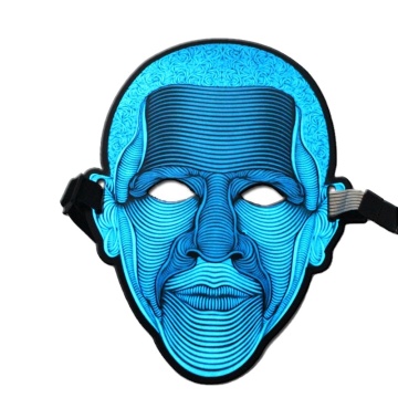 Crazy Discos Party LED Full Face Mask - Luminous Voice Control Halloween Festival Mask