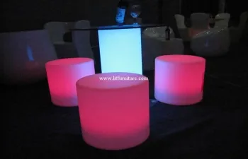 Lightweight Led Cocktail Table Outdoor Furniture For Nightclub , Illuminated Cocktail Table