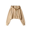 Damenzip -up -Hoodies Cropped Cardigan