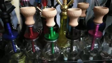 Aluminum glass shisha portable small hookah with carrying bag