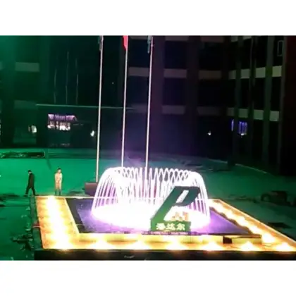 Inground Pool Fountain With Lights