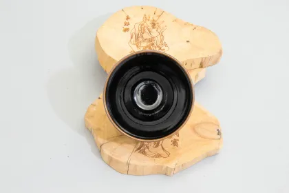 Firewood Black Glazed Tea Set of eight