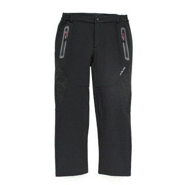 Ski pants, made of 100D (embossed) spandex/polyester laminated with polar fleece fabric