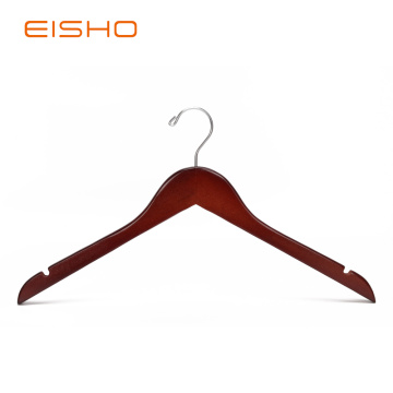 EISHO Walnut WoodenTop Hangers With Notches