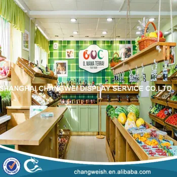 supermarket vegetable and furit display rack and display shelf