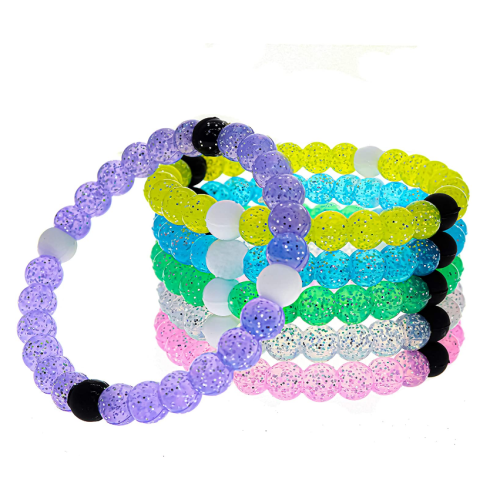 Fête d&#39;anniversaire Favors Bracelets Silicone Cute Glitter