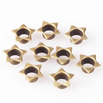 Star Shaped Eyelets Antique Brass for Fabric