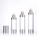 Silver plated cosmetic packaging lotion bottle with airless