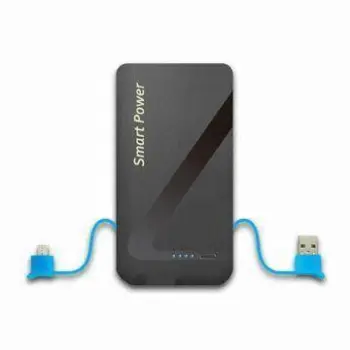 Exernal Battery Pack for Mobile Phone, with 2 USB, 2000mAh Capacity and 5V/800mA Maximum Input